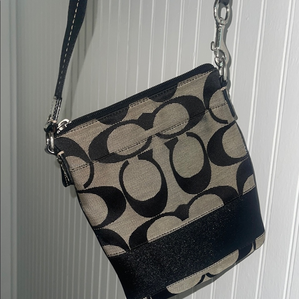 Coach Black and Gray Crossbody Bag